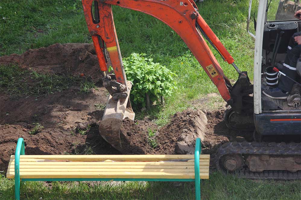 Création jardin joyeux hommes après